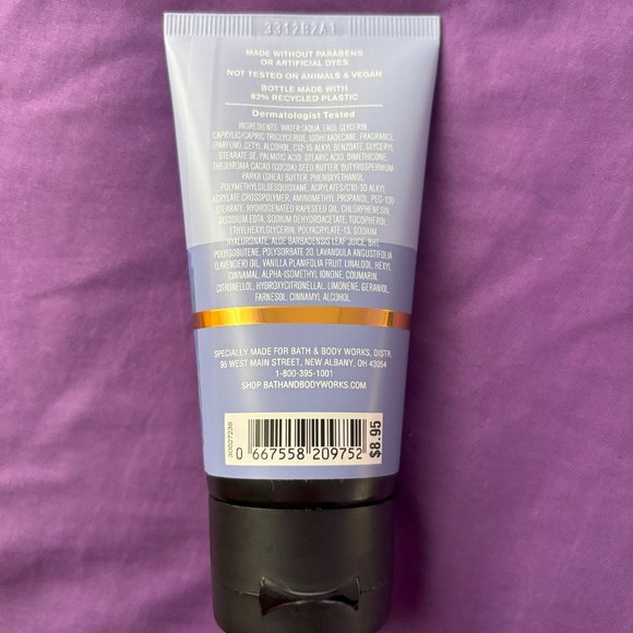 Bath & Body Works: Aromatherapy, 2.5 oz Hydration Body Cream, Lavender Vanilla - Picture 2 of 2